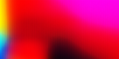 Ribbed futuristic fractal glass texture with bright dreamy gradient of purple pink colors. Bold dynamic design blending soft bright rich deep colors and geometry for modern visual art project. Vector