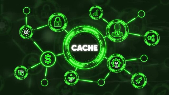Cache Concept Digital Network System with and Symbols