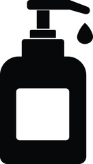 Obraz premium Liquid Soap Pump Bottle Black Icon.
