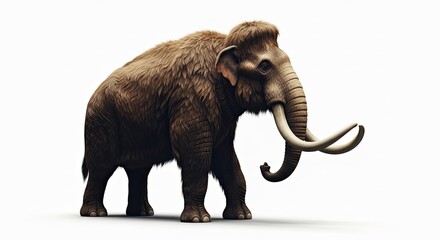 Obraz premium A woolly mammoth standing on a plain