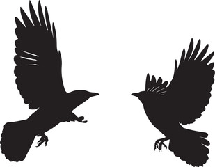 Fototapeta premium two bird shiloutte