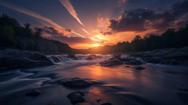 Sunset river