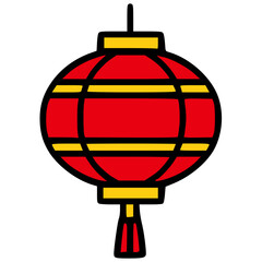 Obraz premium Chinese New Year Icon Set Vector Illustration