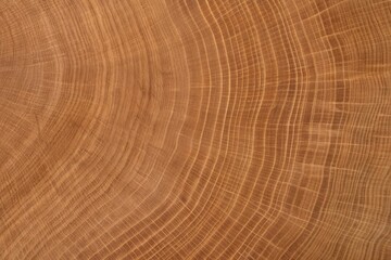 Natural Light Warm Honey Brown Oak Tree Trunk Cross Section Annual Growth Rings Texture Background © MD