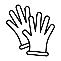 Fototapeta premium Medical Gloves Icon, Medical And Healthcare Related Lineal Style Vector Icon. 