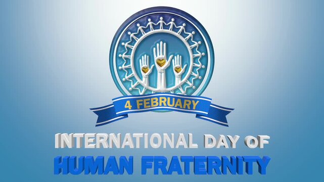 International day of human fraternity celebration on february 4 background