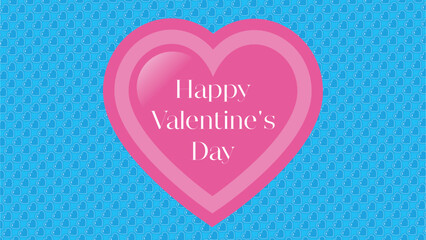 Pink heart on a pink background. Happy Valentine's Day.