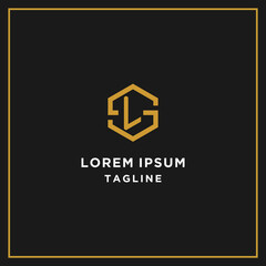 Obraz premium sl or ls hexagon logo