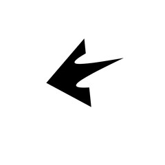 black arrow icon