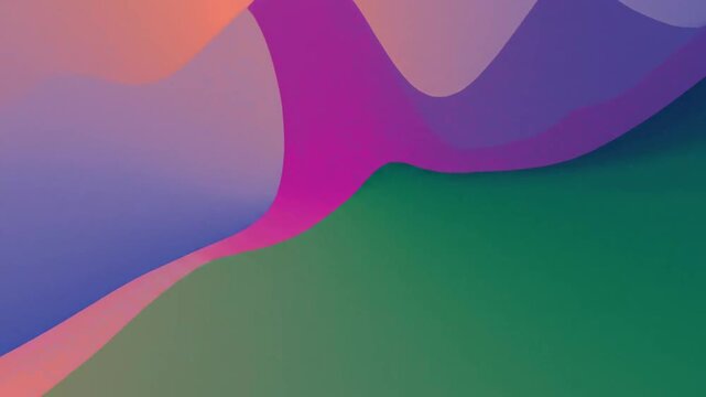 Abstract gradient landscape with rolling hills and soft sky hues