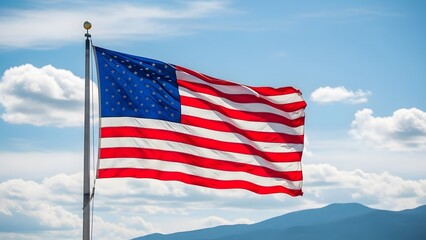 Celebrating national freedom day under american flag