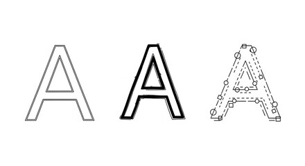 Stunning letter A designs in modern graphic styles