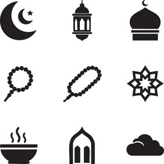 Fototapeta premium Islamic religion symbols and objects