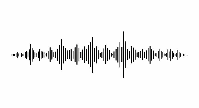 podcast sound waveform pattern for radio audio, music player, video editor, voise message in social media chats, voice assistant, recorder. vector ..