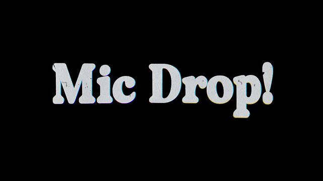This motion graphics Mic Drop button is inspired by nostalgic 1970s cinema aesthetics. Designed with warm tones, film grain, and retro textures.