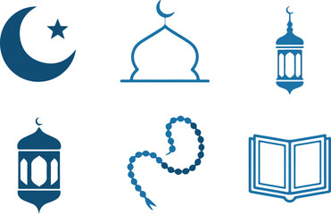 Ramadan Kareem icon set