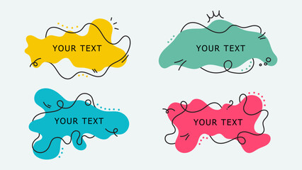 Colorful Vector Sale Labels Set with Vintage Frames and Decorative Stickers