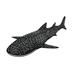 whale shark silhouette design. underwater animal symbol.