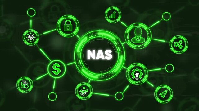 Network Attached Storage N A S System Connected Nodes Data Storage Security cloud storage server