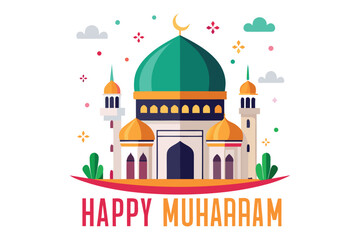 Muharram Islamic New Year Illustration Religious Holiday Greetings