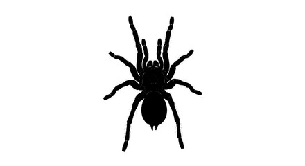 Obraz premium Minimal Tarantula Spider Silhouette Icon ,generative AI