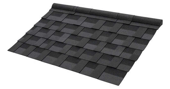 Gray roof shingles gray shingles isolated on a transparent background