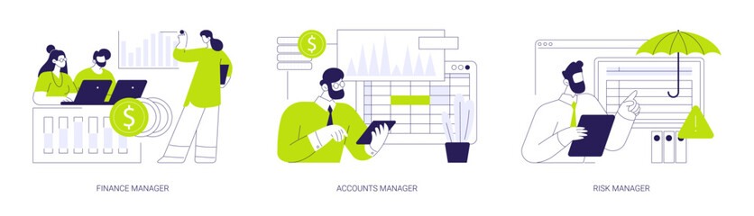 Corporate finance isolated cartoon vector illustrations se