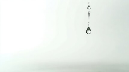 physics. Water droplet falling in slow motion with splash captured. STEM education sheets, lab safety posters, designed for biotech research communications.
