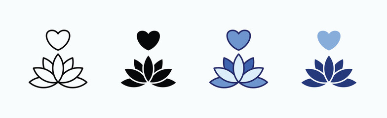 balanced living Icon Sheet Multiple Style Collection Isolated Vector