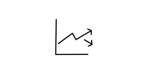 Minimalist Line Graph with Upward and Downward Split Trends