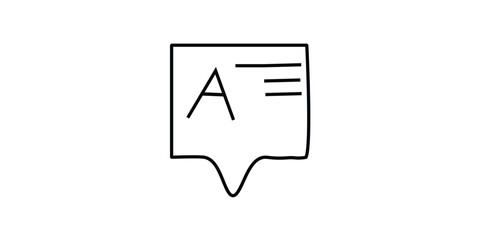 Minimalist Text Message Speech Bubble and Communication Icon