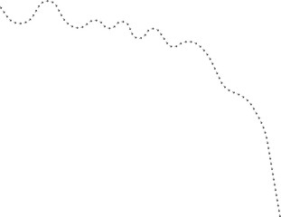 Fototapeta premium Arrow path line chart showing jagged finance data movement.