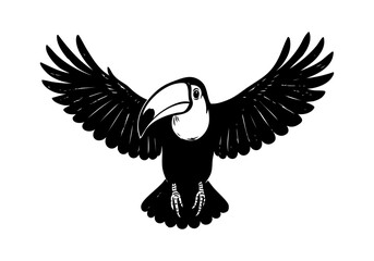 Fototapeta premium Toucan hand drawn simple sketch vector illustration