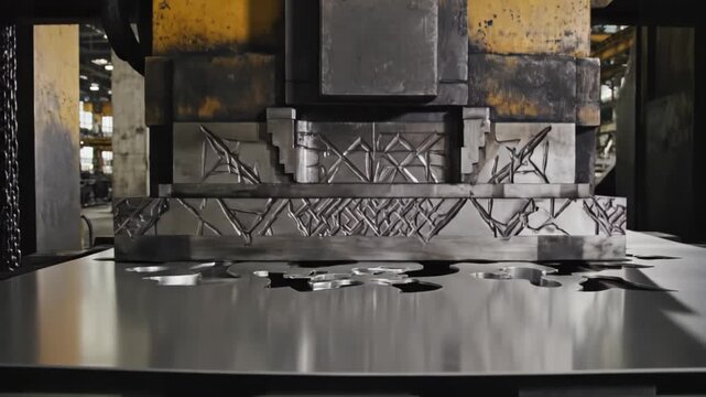Giant Stamping Press Imprinting Metal Sheet
