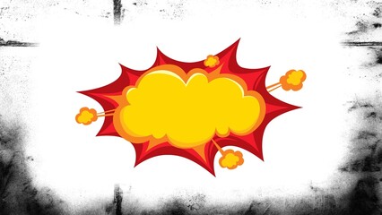 Comic Book Style Explosion Burst Graphic on Grunge Background © Isoplus