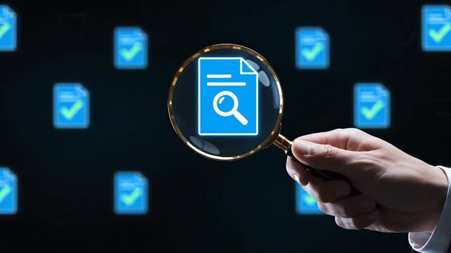 Document search with magnifier.