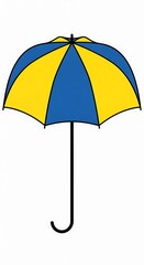 Obraz premium Colorful Umbrella Illustration - Protection from Rain and Sunshine.