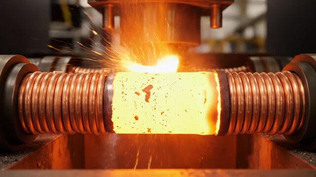Intense Heat Generated by Induction Coils on Metal