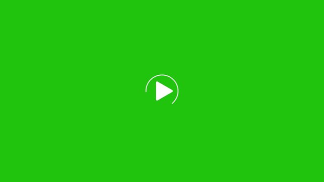 paused play button with circular loading animation for video player ui.