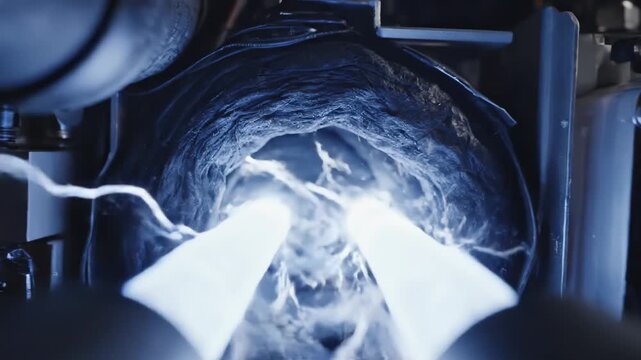 Intricate electrical conduits hum with latent power