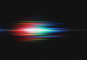 Colorful leak lights background with vibrant streaks on black for modern digital design