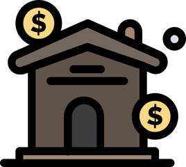 Investment protection and banking security concept, financial safety symbol, modern flat infographic