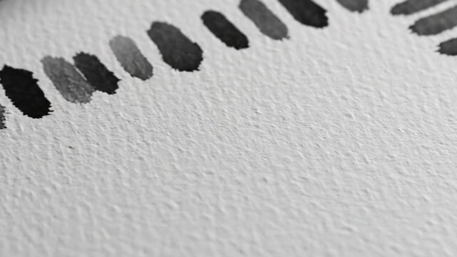 Abstract Ink Brush Stroke Pattern On Textured Paper.