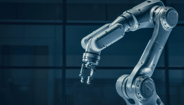 Modern Industrial Robot Arm with Digital Interface and Data Analysis for Smart Manufacturing Process
