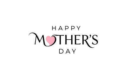 Happy mother's day greeting card isolated on transparent background