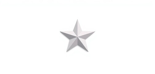 Obraz premium Simple, five-pointed star shape, flat design, isolated on white, pattern, bright