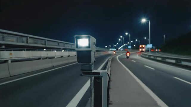 Speed ​​camera on the highway.