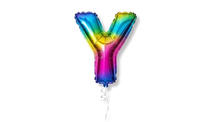 Colorful y balloon floating