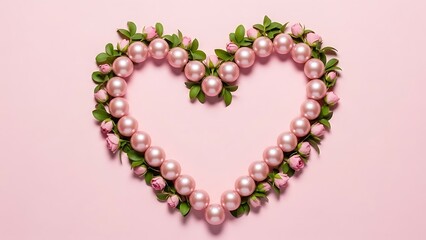 Heart shaped pearl necklace