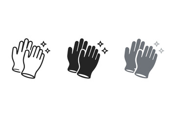 Obraz premium Clean Hands Washing Gloves Icon